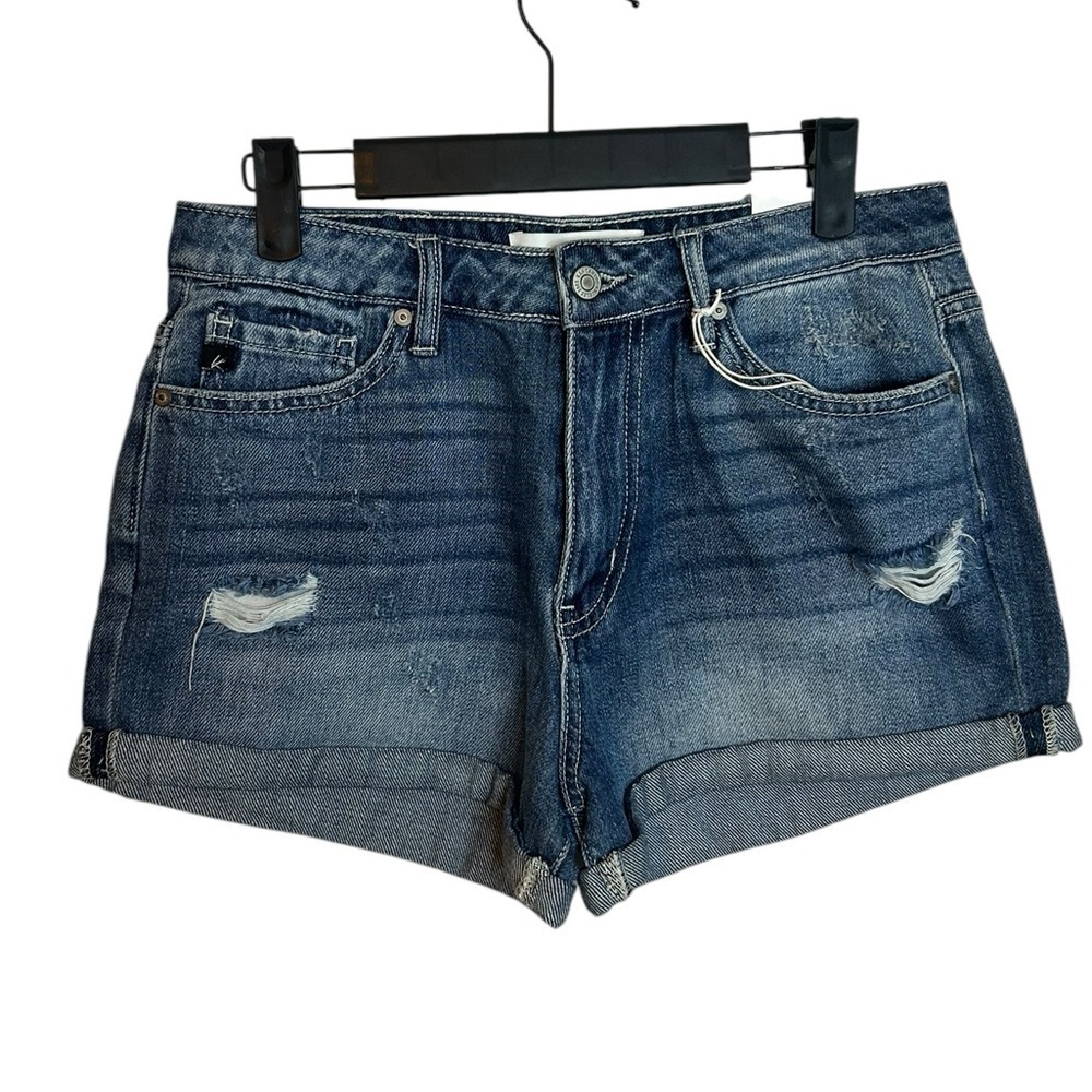 Nwt KanCan High Rise Distressed Denim Shorts